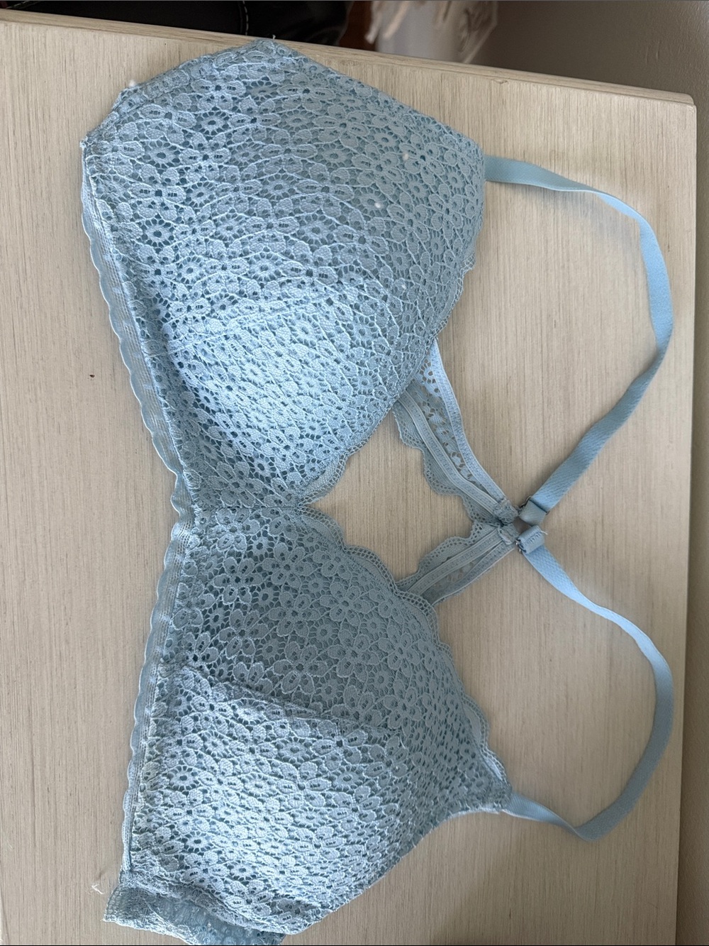 Aerie Light Blue Lace Wireless Bralette